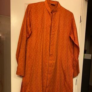 Men;s Long Kurta Indian Party Dress Size Large